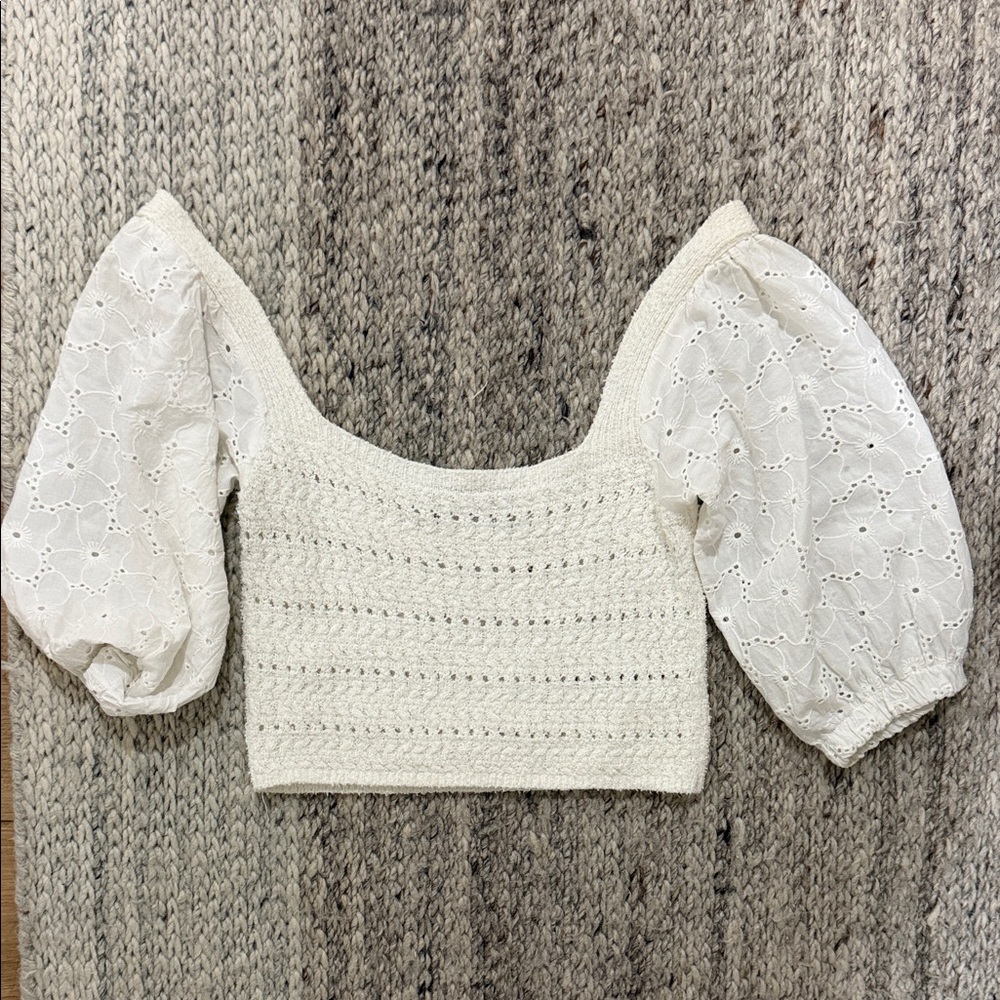 Zara Cream Knit Top